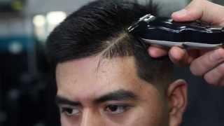 MID SKIN FADE TUTORIAL | COMB OVER | SIDE PART | BY VICK THE BARBER - HD