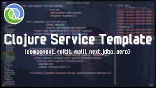 Clojure service template for a web application (HTML and Rest) with database backend