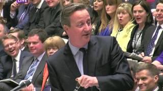 David Cameron ridicules Labour's 'hostile list' at PMQs