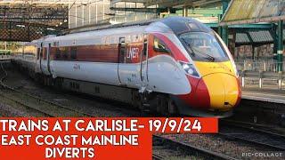 Trains at Carlisle (ECML Diverts) 29/9/24