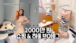 800만 원짜리 공주님 원피스 보러오세요 쇼핑하울 VLOG + 구독자 명품선물 이벤트 [미우미우, 루이비통, 프라다,알렉산더왕 2000만 원 하울]