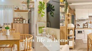 Slow and cozy days at home  | Small kitchen upgrade, Muji haul, Pantry restock 