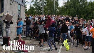 Rioters clash with police and damage hotel housing asylum seekers in Rotherham