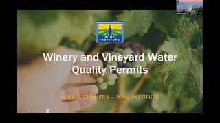 Sonoma County Vintners SCION Session: Winery and Vineyard Water Quality Permits with Wine Institute