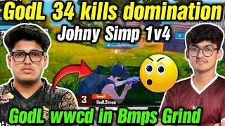 Godlike 34 kills domination with chicken dinner Jonathan Simp 1v4 clutch 