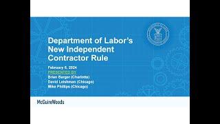 DOL’s New Independent Contractor Rule