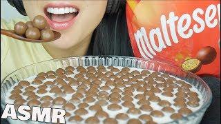 ASMR MALTESERS CHOCOLATE BALLS and MILK (CRUNCHY EATING SOUNDS) | SAS-ASMR