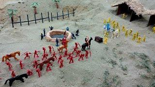 Army men:The tribes (Red vs yellow)plastic army men stopmotion