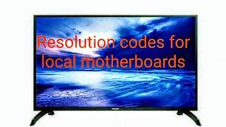 resolution code for china led lcd tv,panel resolution setting code,