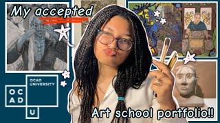 My ACCEPTED art portfolio & tips || OCAD U & Slideroom!!