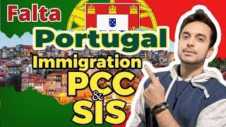 Portugal Aima immigration Falta documents and PCC