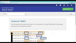 Series 65 Exam and Series 66 Exam Capital Asset Pricing Model (CAPM)