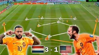 Netherlands vs USA Analysis - Tactics | How Depay and Blind improved van Gaal's tactics