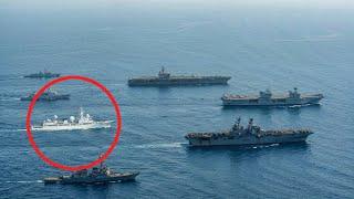 Chinese SPY Ship FOLLOWS a US Navy Carrier Group, Then THIS Happened...