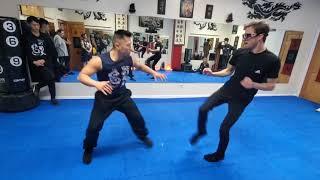 Intense Kung Fu Sparring - Advanced Training - Medium Contact - Sifu, Asher, Brandon, Li, Simo, Cat