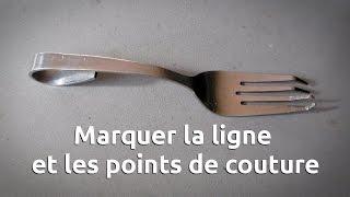 outil pour tracer ligne et des points pour une couture au point sellier