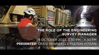 The Role of the Engineering Survey Manager