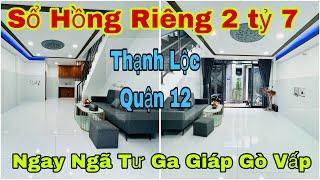 Bán nhà Sổ Hồng Riêng Quận 12 [79] Nhà Hoàn Công 1 lầu Phường Thạnh Lộc Quận 12 Kế bên Gò Vấp