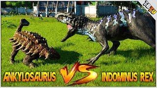 INDOMINUS REX VS ANKYLOSAURUS! EPIC BATTLE! Jurassic World Evolution Dinosaur Battles E8