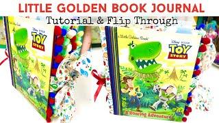 LITTLE GOLDEN BOOK JUNK JOURNAL TUTORIAL | With Pockets, Flips & Trimmings