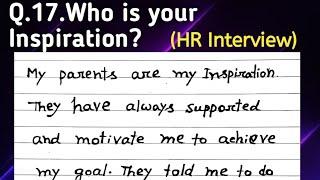 Who Is Your Inspiration | HR Interview | Interview Questions Answer | SRV Studyroom