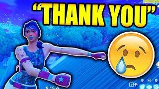 KID CRIES TEARS OF JOY ON FORTNITE!!! (EMOTIONAL)