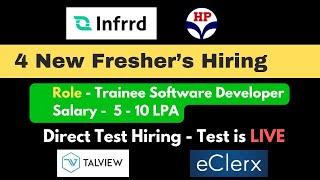 Direct Test Hiring | OFF Campus Drive For 2025 , 2024 , 2023 Batch Hiring | hire me plz