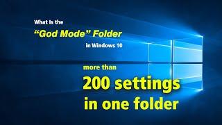 God Mode Folder - in Windows 10 || Windows Master Control Panel || God Mode Folder