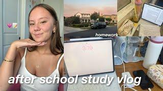 after school study vlog 