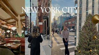 nyc vlog | christmas in new york, holiday market, michelin star dining, exploring brooklyn