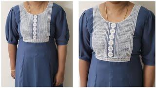 6 Panel Anarkali Kurti cutting and stitching /Full flared panel Kurti cutting and stitching