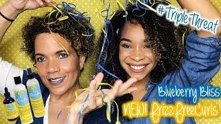 CURLS Blueberry Bliss Triple Threat | Review, Tutorial & 2nd Day Refreshing Curls!!!