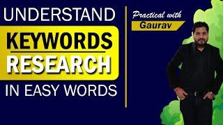 SEO Keyword Research, Keyword Research in Hindi,  How to Do keyword Research? | Gaurav Dubey