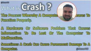 What Is Crash | Crash Explanation | Crash kya hota hai | #ComputerGlossary | #RizvanSir @Mazaa108