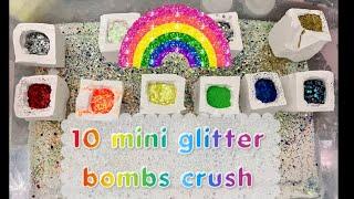 Mini glitter bombs crush ASMR 