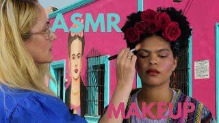 ASMR Makeup Artist | Frida Kahlo Fresh Face Tutorial  (whisper)