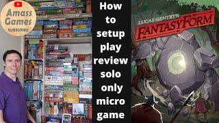 How to play FantasyForm setup review solo micro boardgame Button Shy AmassGames wallet game #games