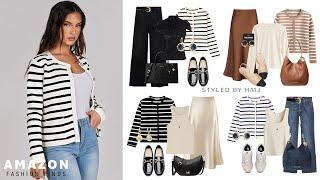 Striped Vest Outfit Ideas | Amazon Finds