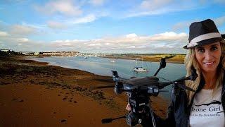 Yuneec Typhoon H first flight above water in Ireland by drone girl