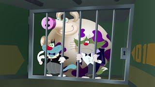 हिंदी Oggy and the Cockroaches  IN JAIL  Hindi Cartoons for Kids