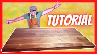 How to LAMINATE a piece of furniture or board. How to VENEER a piece of furniture in WALNUT