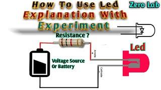 Led Resistance Value Calculation || Led Current & Voltage Experiment