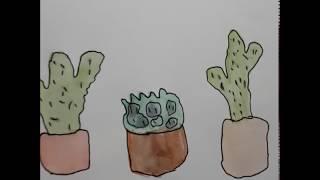 How to Draw Cactus Easy and Cute