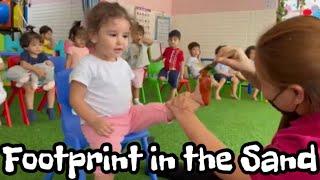 Footprint in the sand Painting Activity