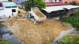 NEW PROJECT!!! Epic Action: Bulldozer and Dump Truck Rock-Pushing Adventure