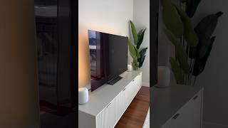 Set up my new TV console with me #newapartment #tech #apartmentdesign