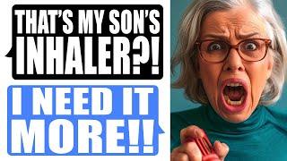 Karen Steals My Son’s INHALER Says She Deserves It More