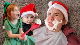 Adley & Family CHRiSTMAS CHALLENGES!  Niko elf, Floor is Lava, Santa Mom, ultimate holiday makeover