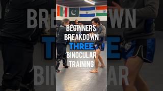 Beginners breakdown - keep your hands up like holding binoculars. #muaythai #coach #beginners