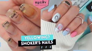 Yellowing Nails From Smoking | Spring Designs 2021 | Russian, Efile Mani